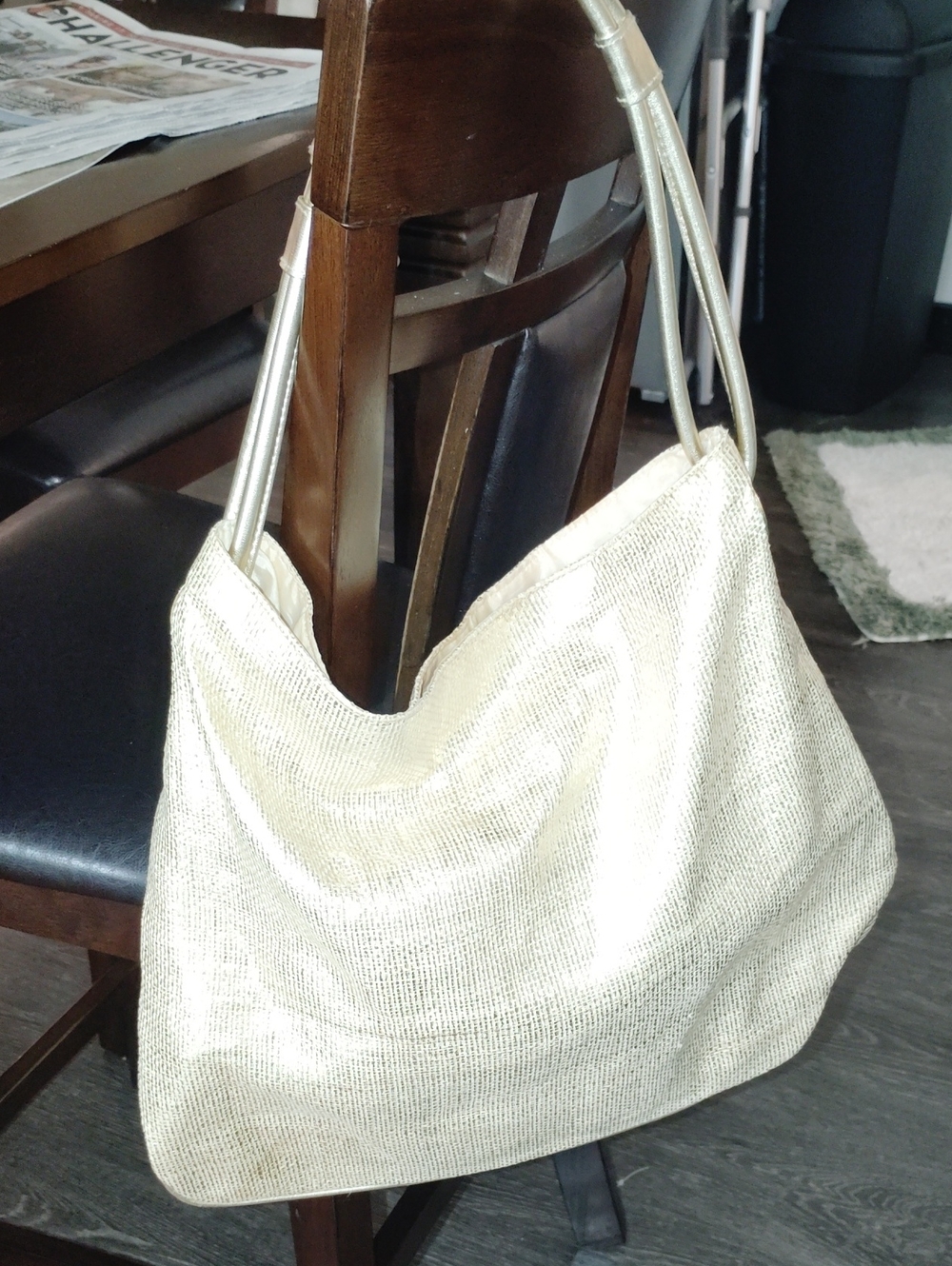 Queen Latifah, Metallic Gold Shoulder Hobo Bag